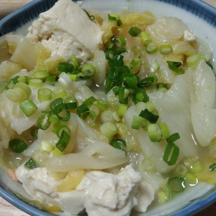 豆腐と白菜の出汁煮 レシピ 作り方 By はるしおんママ 楽天レシピ